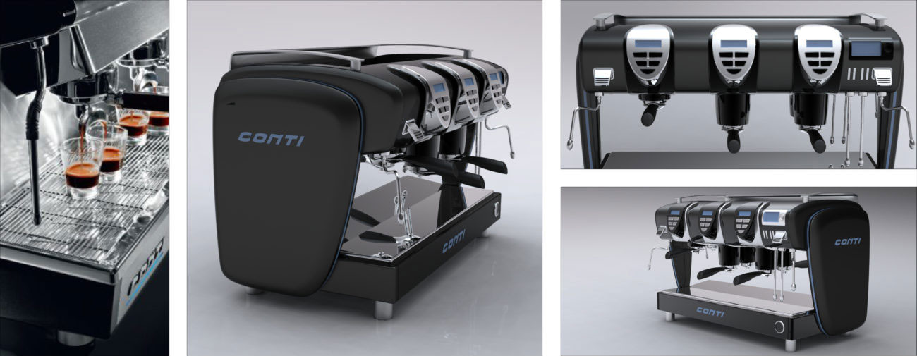 Conti, Gamme de machines à café professionnelles - Axena design Produits professionnels