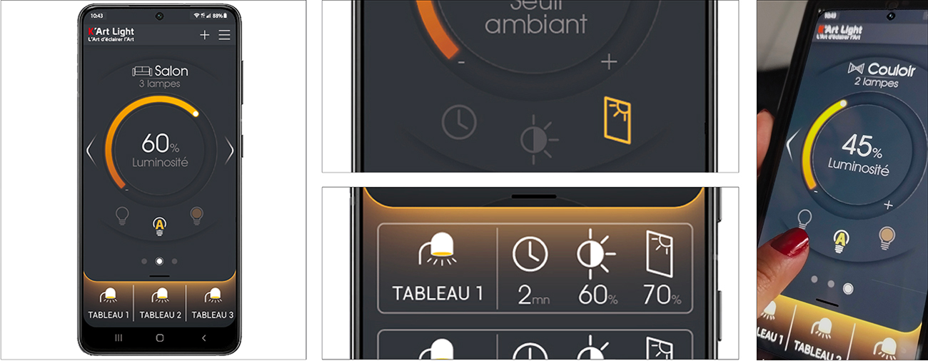 K’ART LIGHT Application mobile K’Art Light, Design Axena