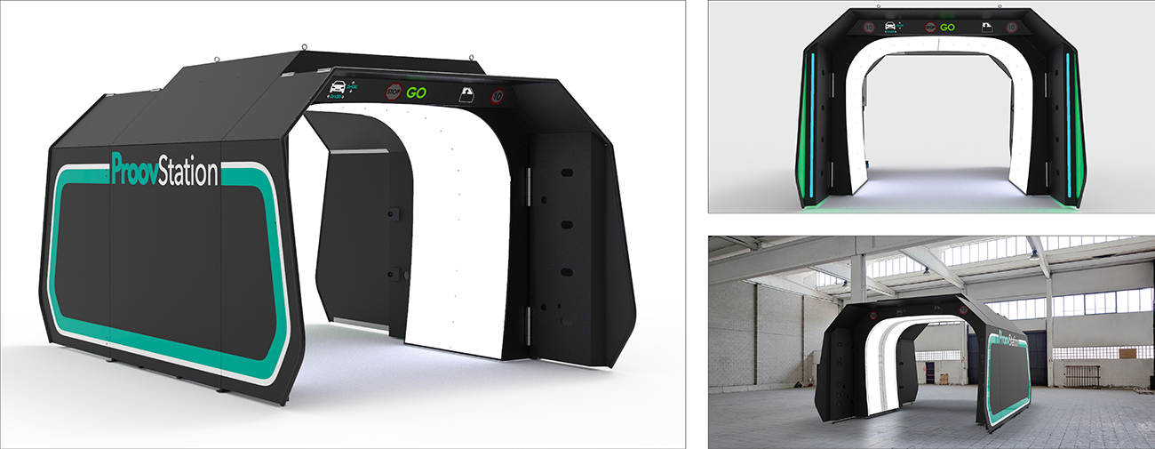 PROOVSTATION. Portique d’inspection automobile, Design Axena