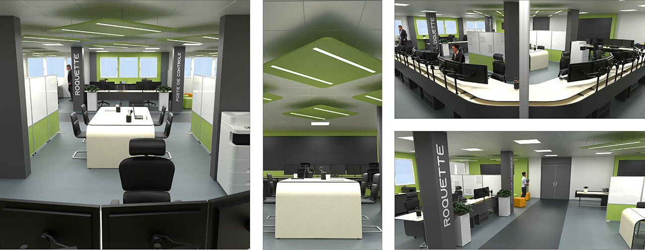 ROQUETTE. Ergonomie et Aménagement Salle de Contrôle centralisée, Design Axena
