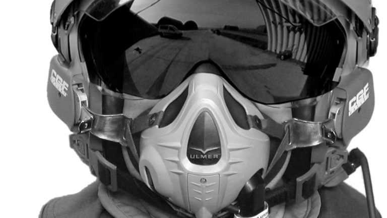 Ulmer, Masque à oxygène des pilotes de chasse sur RAFAL - Axena Design Sécurité - Défense