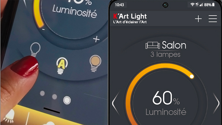 K’ART LIGHT Application mobile K’Art Light, Design Axena