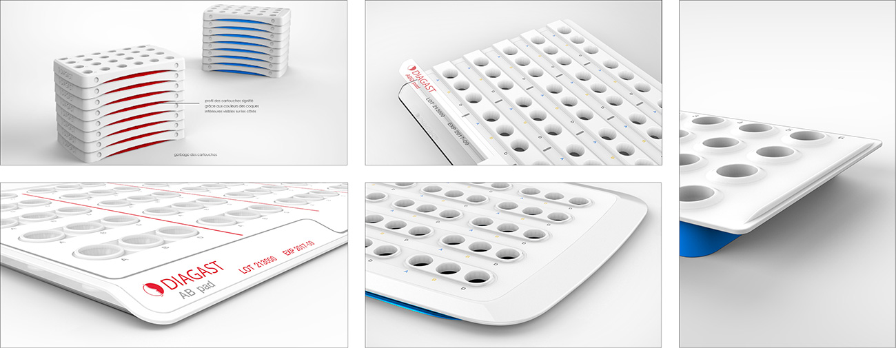 DIAGAST, Automate d’analyses de sang. Design Axena