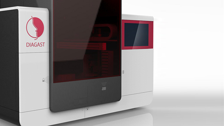 DIAGAST, Automate d’analyses de sang. Design Axena